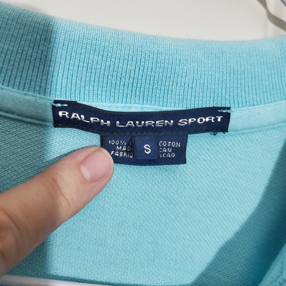 𝅺Polo Ralph Lauren Sport Polo Small Shirt Turquoise EUC - Picture 3 of 4
